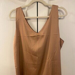 Elegant Tan Sleeveless Top